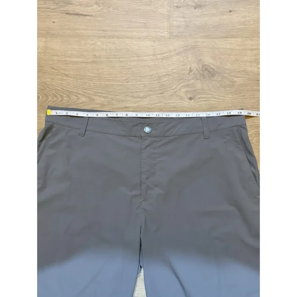 Rhone Commuter Shorts Mens 38 Lt Gray Khaki Performance Stretch Chino Athletic